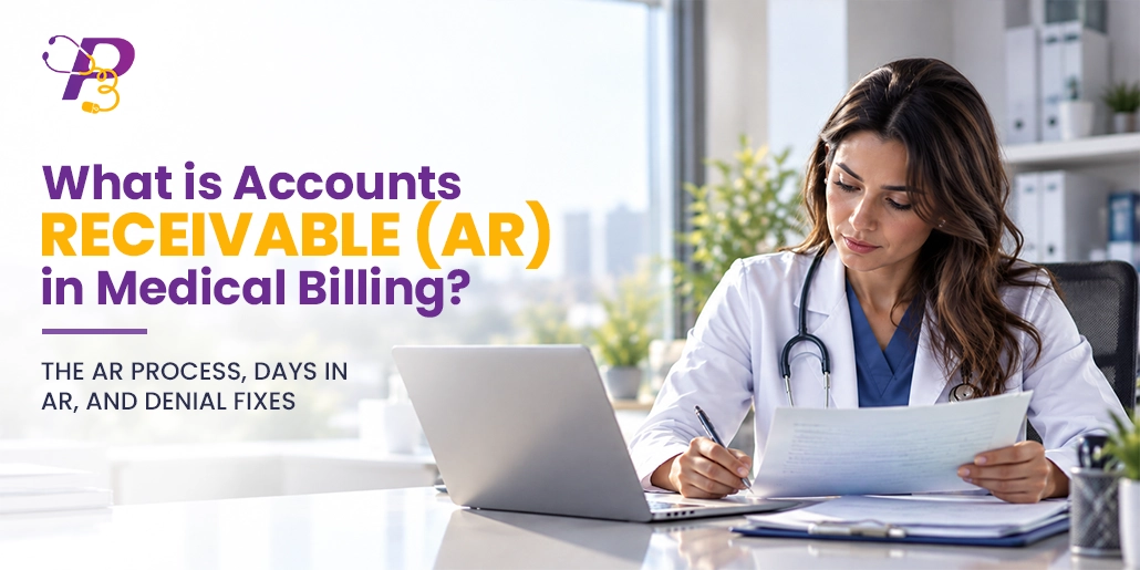Accounts receivable (A/R) in medical billing, showing insurance claims, payment collection, and outstanding revenue.